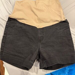 Just Black High Waist Charcoal maternity  Shorts